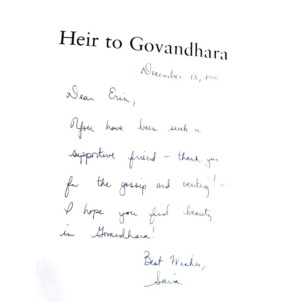 Heir to Govandhara Saira Ramasastry Signed First Edition 2000‎ Fantasy Paperback